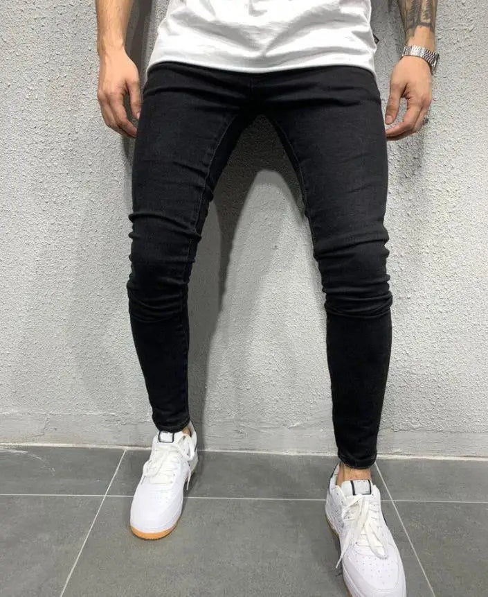 Men’s Ripped Stretch Denim Jeans