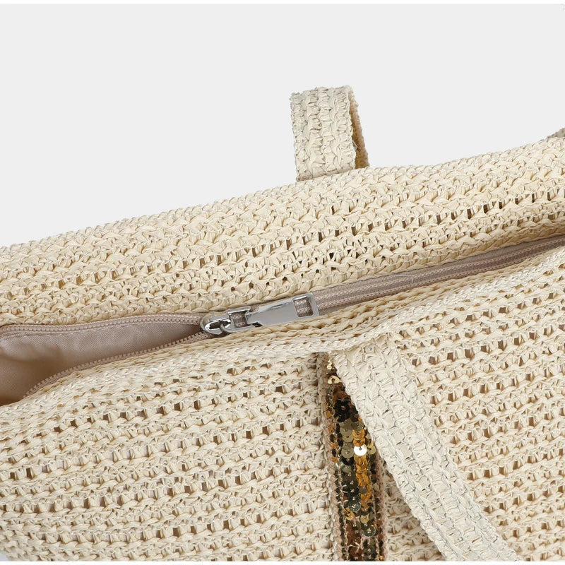Women's Sequin Canvas Tote Bag