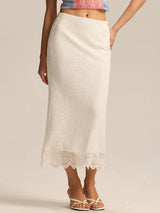 Elegant Lace Maxi Skirt – Women's Floral Pencil Skirt