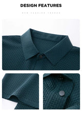 Men's Ice Silk Polo Shirt – Breathable Smart Casual Tee