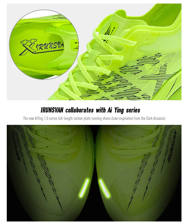 IRUNSVAN Carbon Plate Sports Shoes Marathon Professional Running Shoes Shock Absorbent Breathable Jogging Shoes Unisex 095