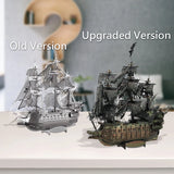 Piececool 3D Metal Puzzle The Flying Dutchman Model Building Blocks Pirate Ship Jigsaw for Teens Brain Teaser DIY Toys
