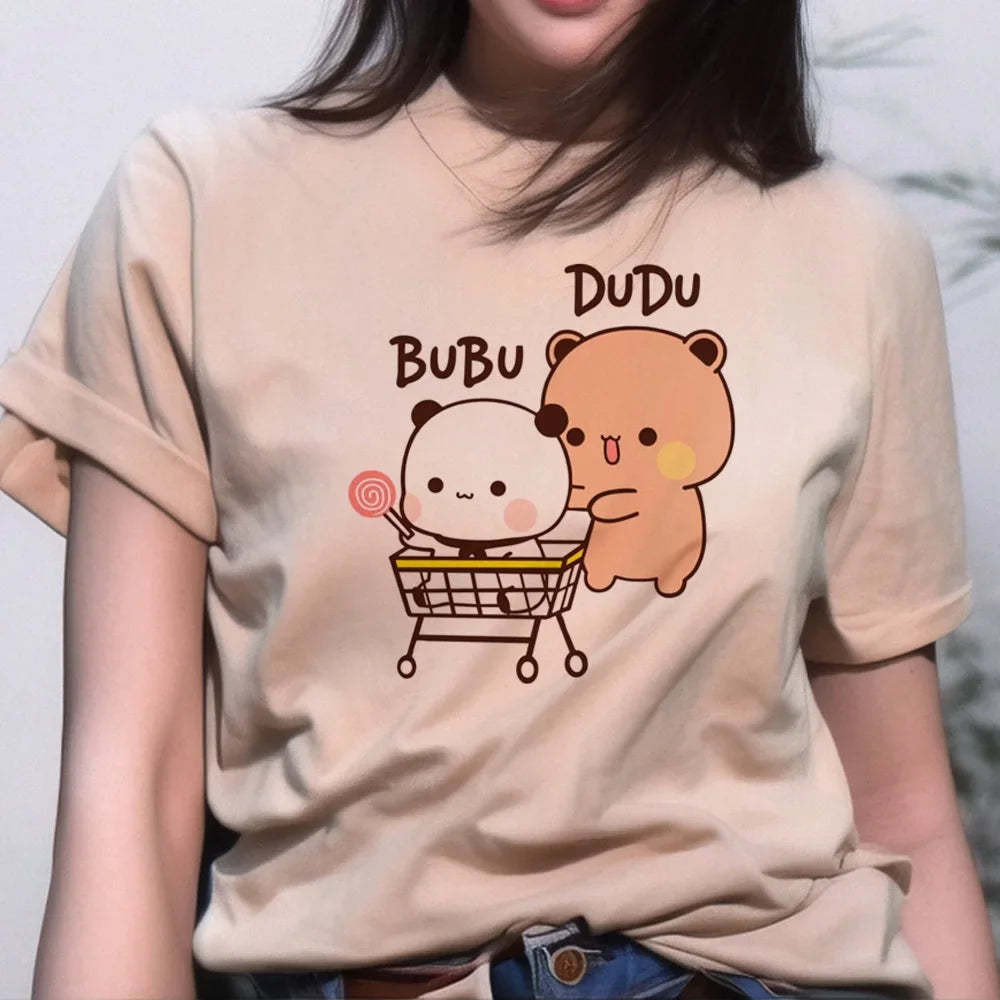 Bubu and Dudu Women’s Fashion Cartoon Tee - Casual Streetwear Designer Crop Top