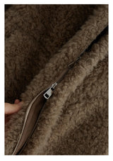 Teddy Style 100% Wool Coat~Women's Short Lazy Style Loose Jacket Autumn and Winter New Model 2025 Faux Fur