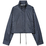 HXAO Polka Dot Bomber Jacket – Women's Zip-Up Coat