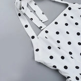 Polka Dot Halter Mini Dress