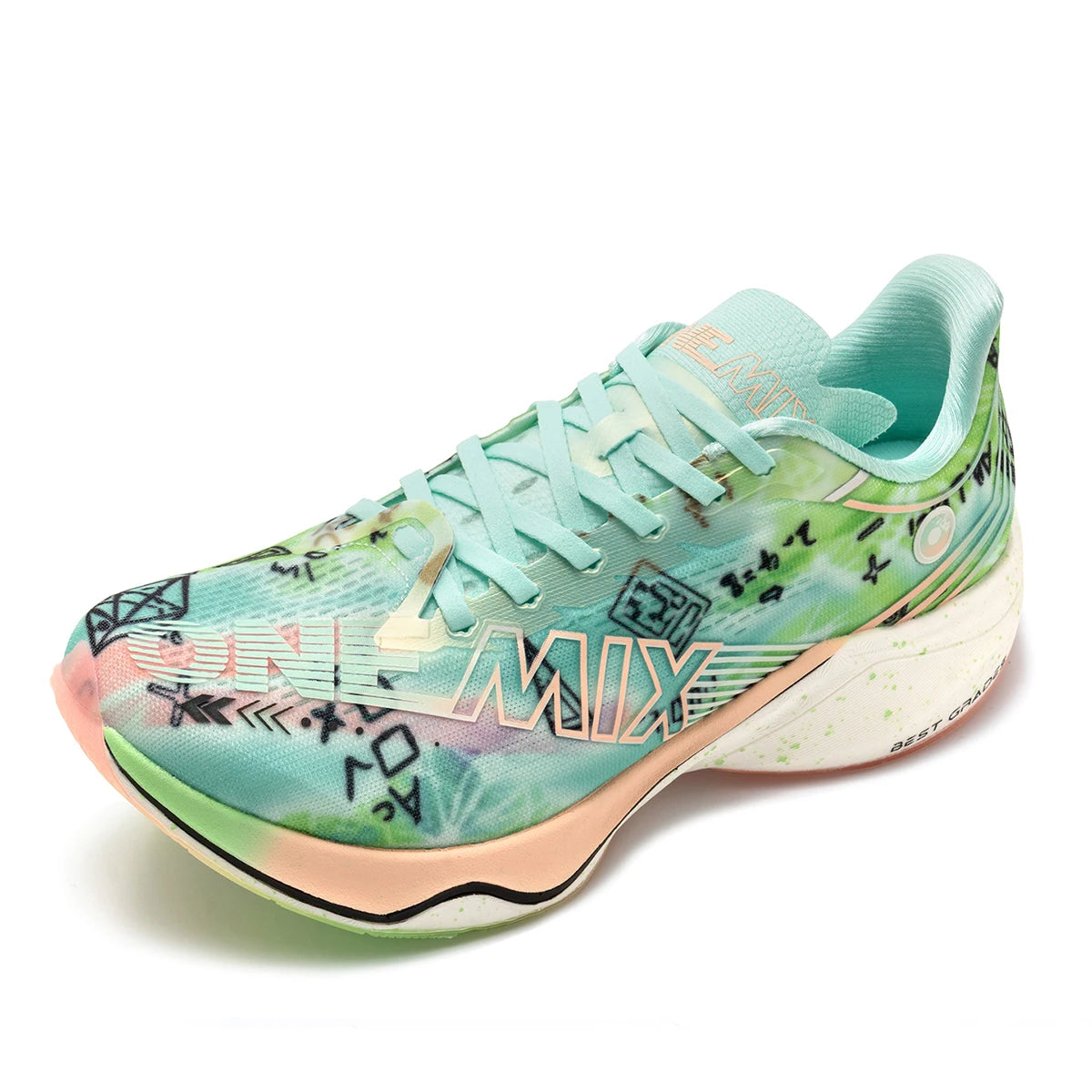ONEMIX Nylon Carbon Plate Racing Running Training Shoes Men Full-length Shock Absorption Sports Carbon Plate Walking Sneakers