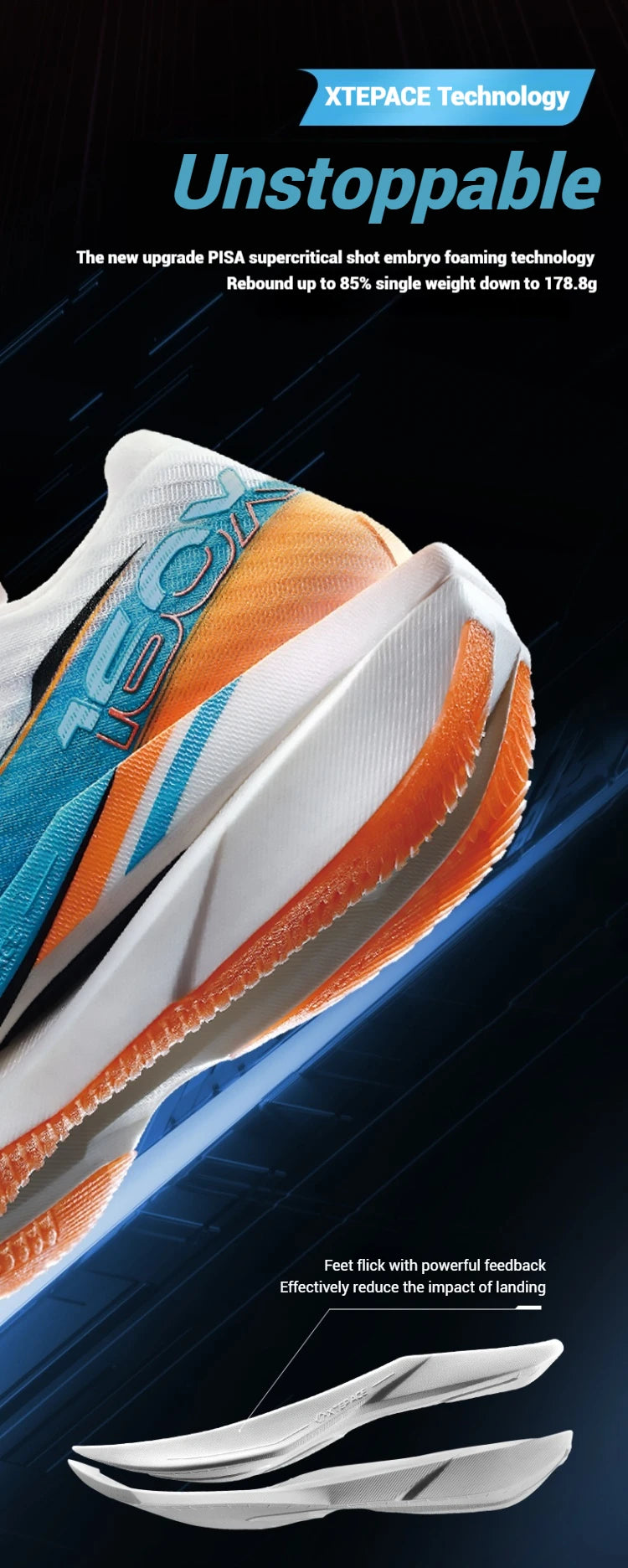 Xtep 160X 6.0 Running Shoes Professional Marathon PB Carbon Plate For Men Cushioning Shock Absorption Sneakers 976319110057