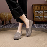 Winter Shoes Women's 2026 New Wool One-piece Women's Loafers Low Heel Fashion Casual One-Foot Slip-on Warm Ladies Shoes