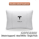 Car Double-Sided Suede Leather Headrest Neck Support Pillow Seat Waist Cushion Tesla Cybertruck Model 3 Model Y Model S Model X