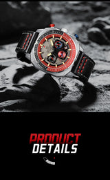 NAVIFORCE Sports Multifunction Waterproof Watches for Men Fashion Leather Luxury Brand Quartz Analog Luminous Square Wrist Watch