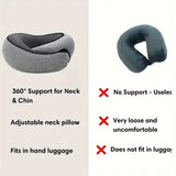 Memory Foam U-Shape Travel Neck Pillow – Snail Design