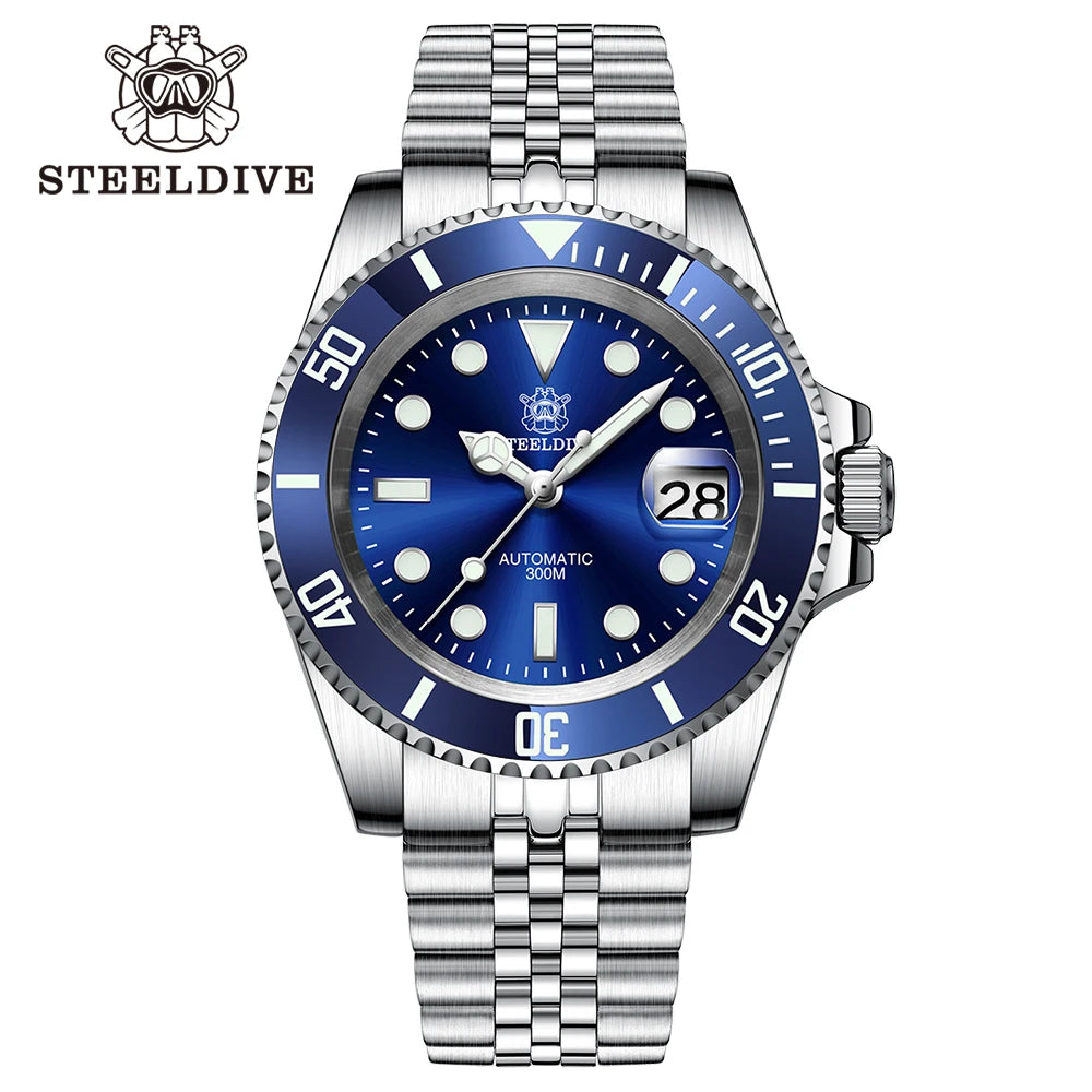 SD1953 New Bracelet With Milled Clasp 41MM NH35 Movement 300M Waterproof Mens Automatic Dive Watches  Ceramic Bezel