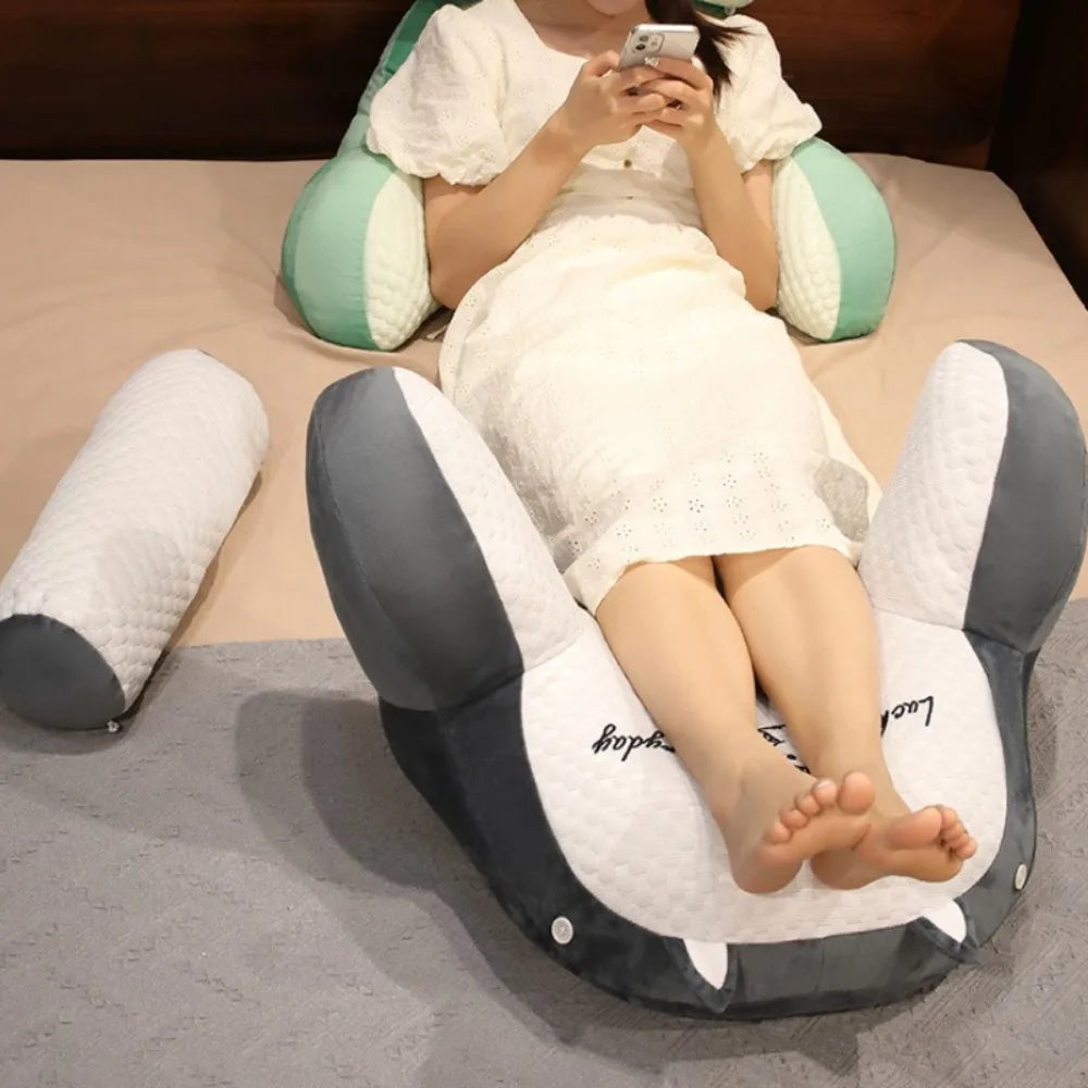 Ergonomic Reading Pillow with Adjustable Back Support,Soft Lumbar Support for Bed,Sofa, Chair,Breathable Polyester Fabric