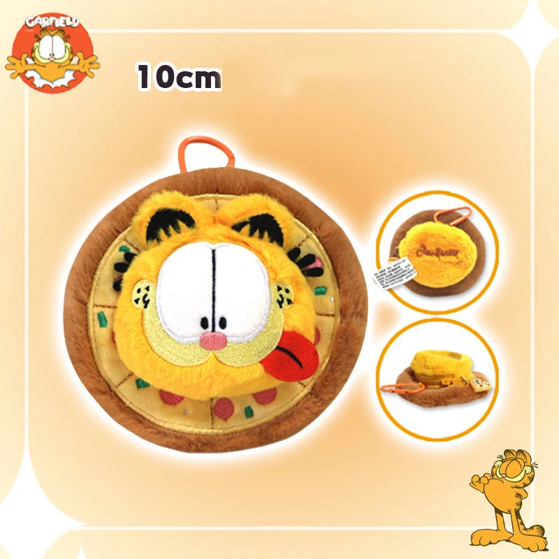 ORIGINAL Garfield Kawaii Soft Plush Toys Keychain Cute Cats Anime Stuffed Animals Peluche Doll Pendants Birthdays Gifts For Kids