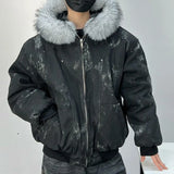 Men's Cotton Jacket – Eagle Embroidery & Tie-Dye