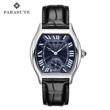 FARASUTE 36mm Retro Hangzhou Customized Manual Mechanical Movement Wristwatches Sapphire 5Bar Waterproof Watch Men Reloj Hombre
