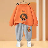 Kids' Bear Print 2-Piece Tracksuit