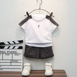 Boys' Summer Cotton Letter Print Set