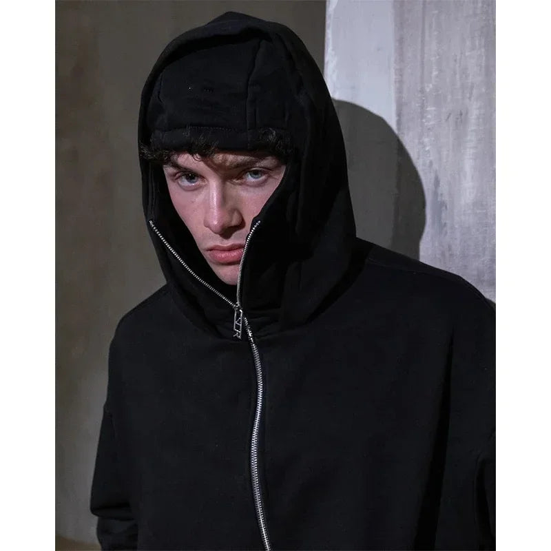 Minimalist Hooded Zip Sweatshirt