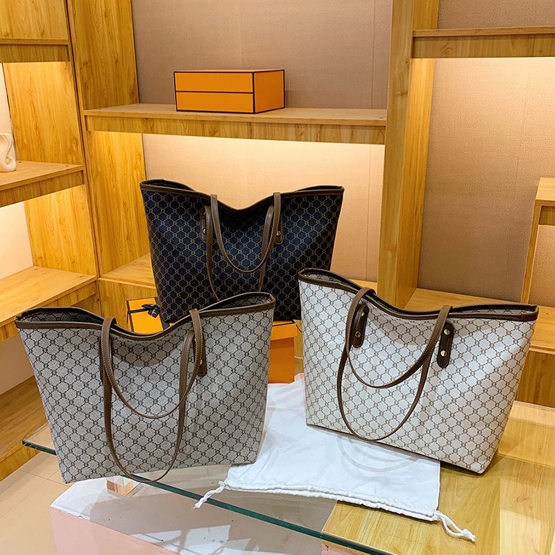 Large Capacity PU Leather Tote