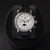 Sugess Men Watch ST1908 Swanneck Movement Mechanical Chronograph Wristwatch Genuine Moonphase Calendar Vintage Leather NEW 2023