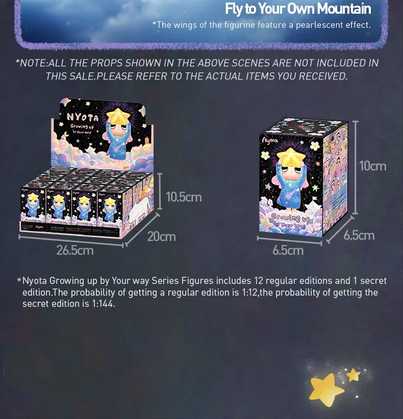 POP MART Nyota Growing Up By Your Way Series Blind Box Guess Bag Mystery Box Toys Doll Cute Anime Figure Desktop Ornaments