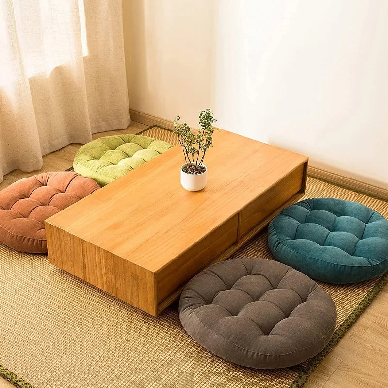 Round Floor Cushion Seating for Adults,Tufted Thick Meditation Cushion for Floor Seating Yoga Living Room Office