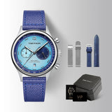 TIMETOKEN New T501GS Mens Watch Japan Miyota OS21 Movement Watermelon Dial Waterproof Chronograph Domed Sapphire Calendar Style