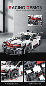 Creative DIY Racing Car Model Building Bricks Kit Advanced MOC Construction Toys for Adults Boys Girls Holiday Gift Idea