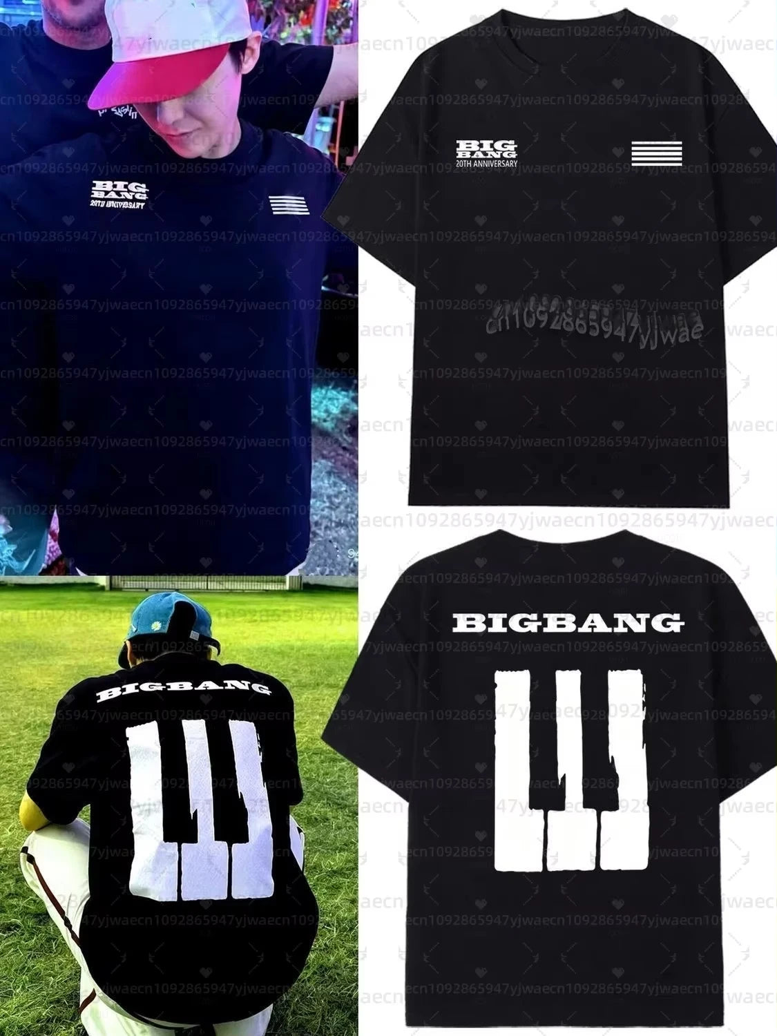 Bigbang 20th Anniversary Concert T-Shirt G-Dragon fans Short Sleeve Unisex women Breathable Sweat Absorbent  t-shirt men hoodies
