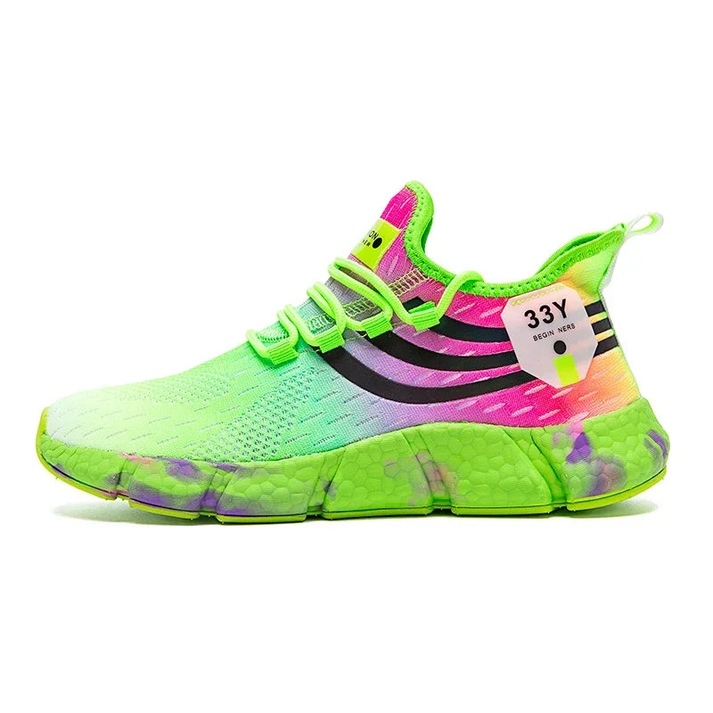 Unisex Colorful Fashion Running Shoes – Non-Slip Casual Walking Sneakers