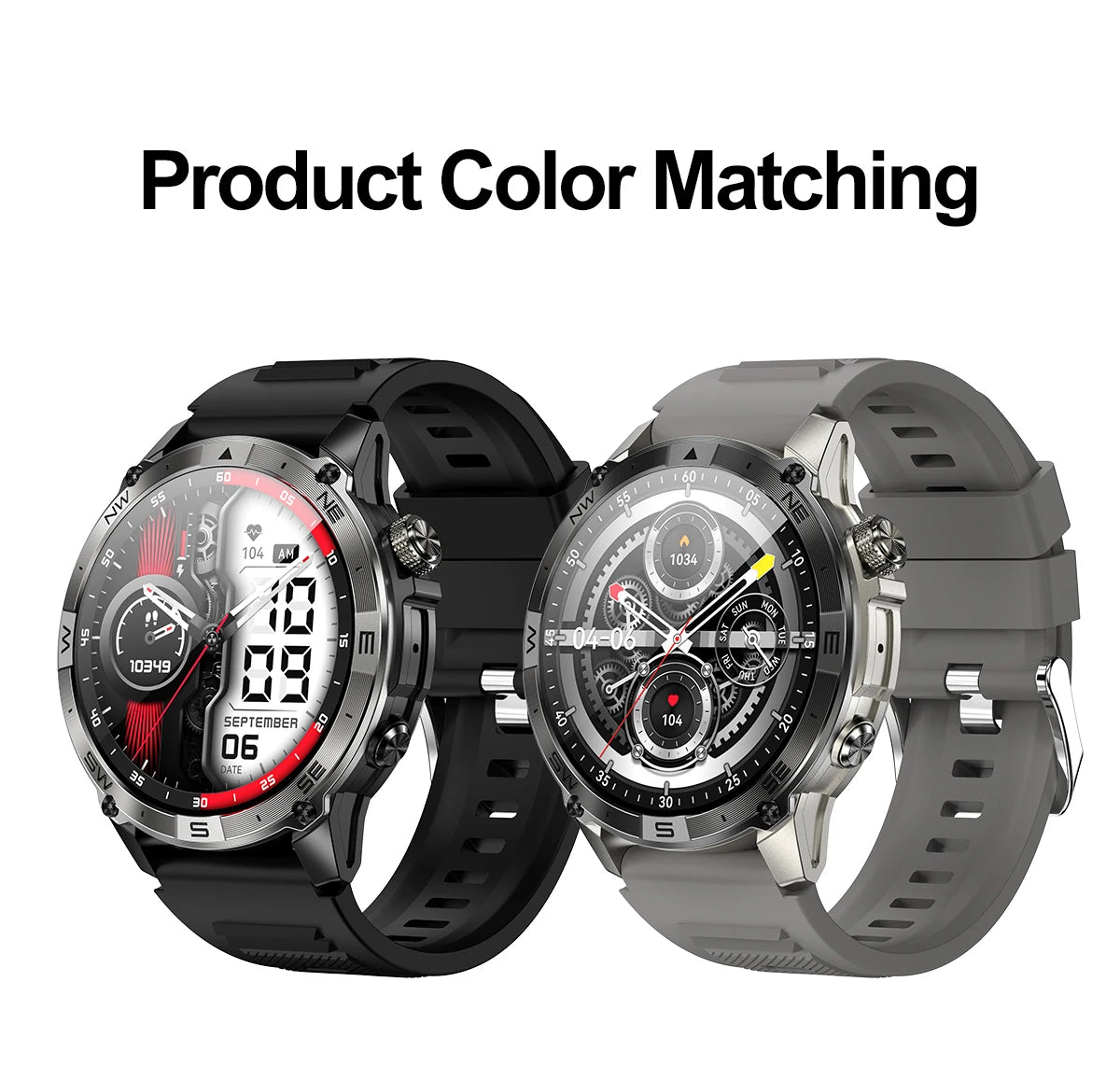NORTH EDGE GPS Smart Watch – AMOLED, Bluetooth & IP68
