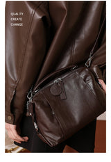 Women Natural Cow Genuine Leather Shoulder Bags Women Cowhide Bag Lady Soft Design Female Luxury Handbag for Ladies High Quality