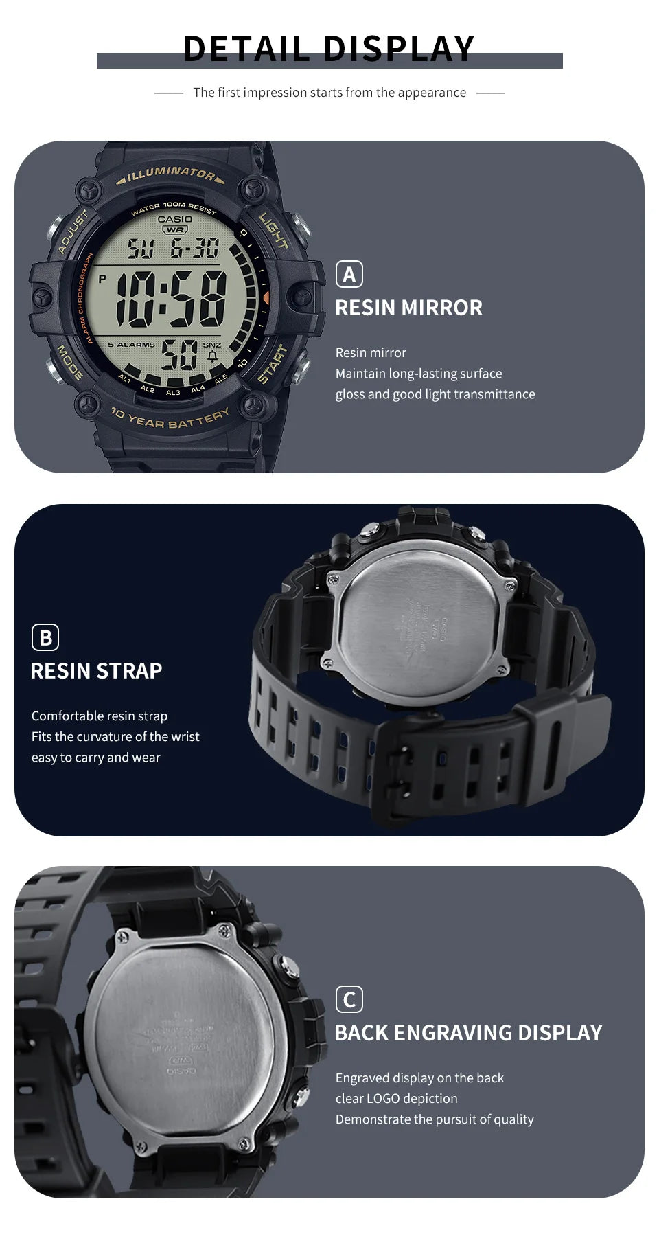 Casio Men’s Heavy Duty Digital Watch – 10-Year Battery (AE-1500WHX)
