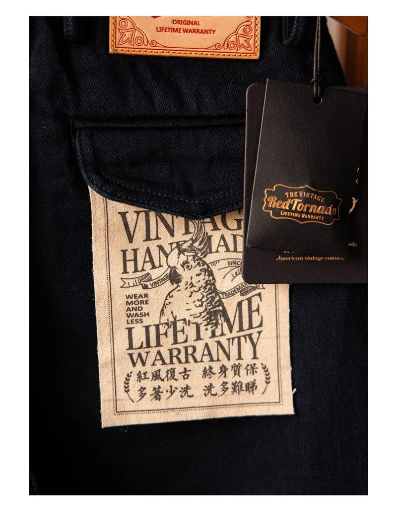 Red Tornado Officer Trousers – 14oz Indigo Selvedge Denim