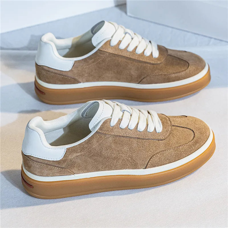 MORAZORA Women's Genuine Leather Platform Sneakers