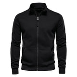 Men's Stand Collar Zip-Up Jacket