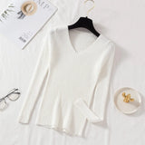 Women's V-Neck Knit Pullover Sweater