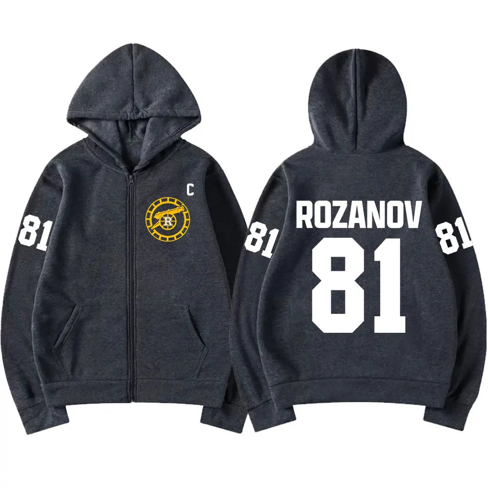 Ilya Rozanov 81 Boston Raiders Fleece Zip Hoodie