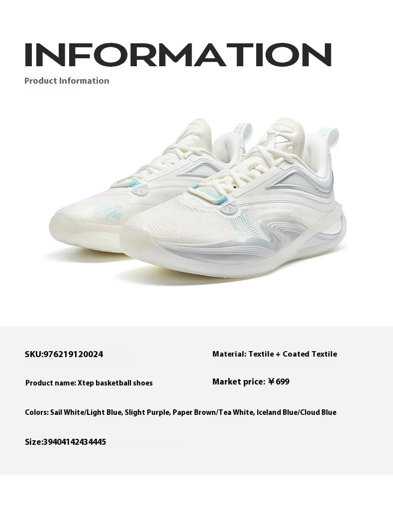 Xtep Zhang Zhenlin 1.0 Basketball Shoes For Men  Winter Cushioning Sports Shoes Combat Mid Top Sneakers 976219120024