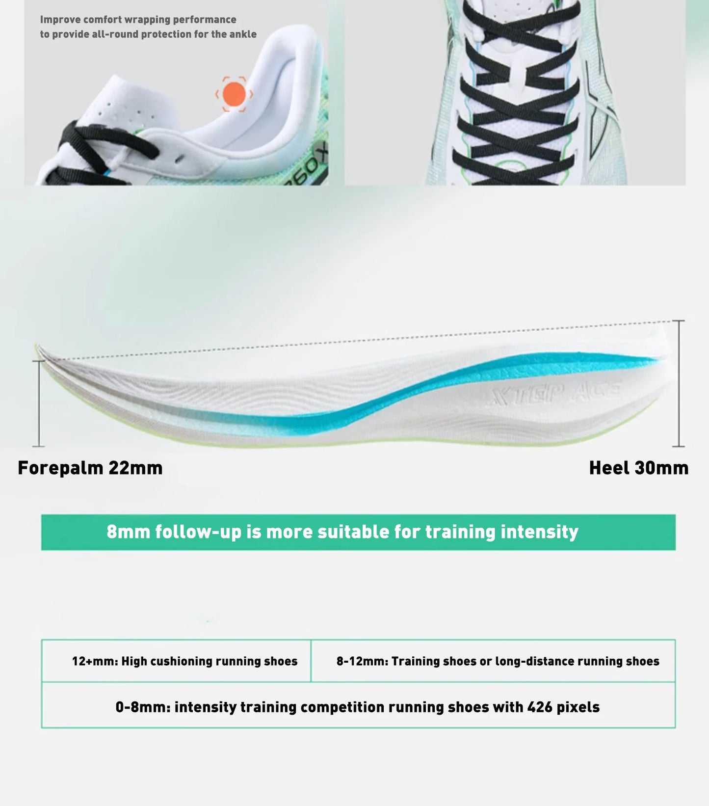 Xtep 260X Running Shoes For Men  Spring Non-Slip Men's Sports Shoes Rebound Cushion Breathable Ourdoor Sneakers 976119110053