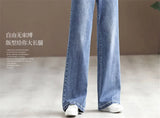 Winter Wide Leg Denim Pants Women Thicken Plush Velvet Lined High Waist Jeans Lace Up Warm Baggy Straight Vaqueros Pantalones
