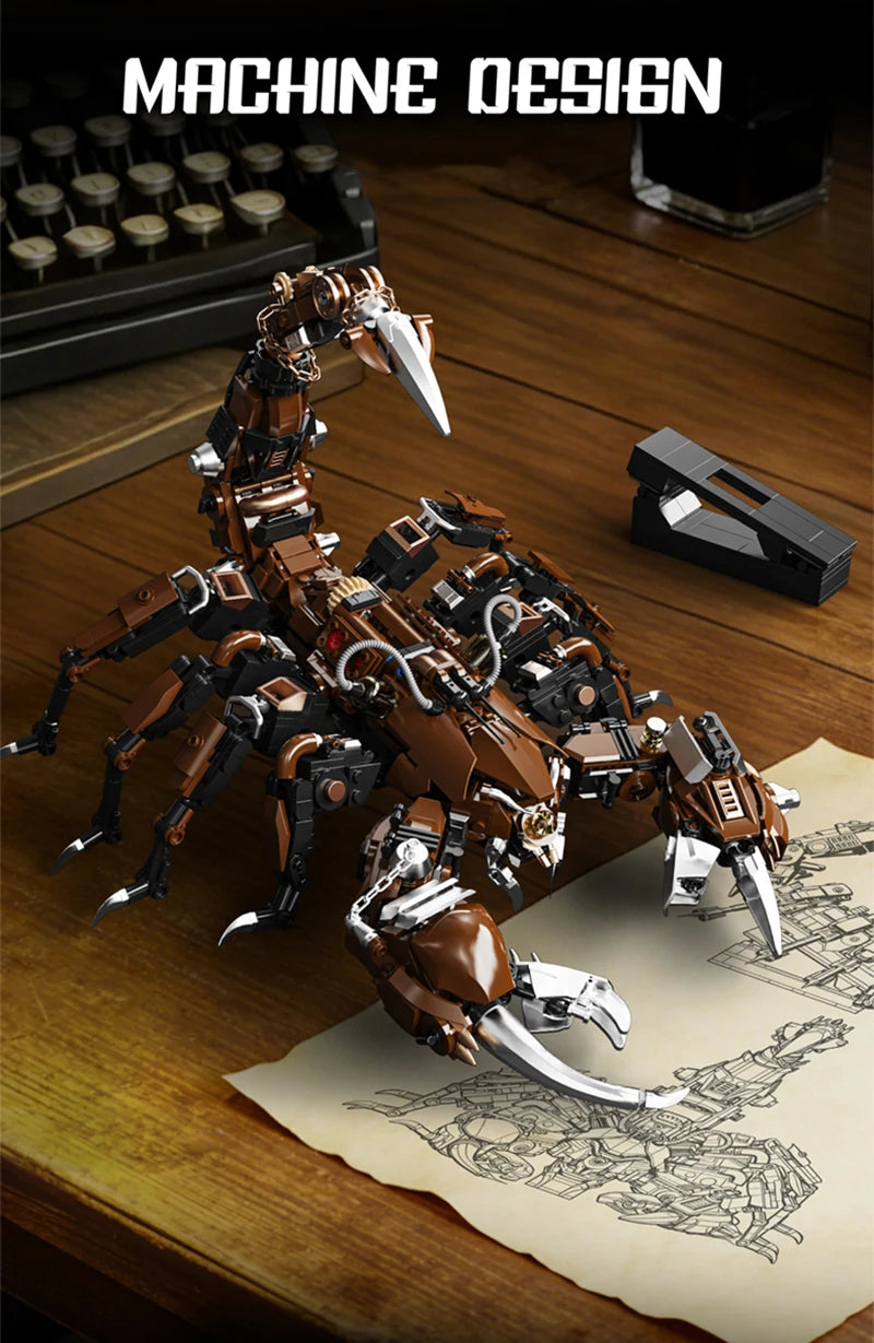 Mechanical Scorpion Building Blocks Cyberpunk Robot Animal Model Technical Bricks Set Construction Toy Gifts Adult Kids 1074PCS
