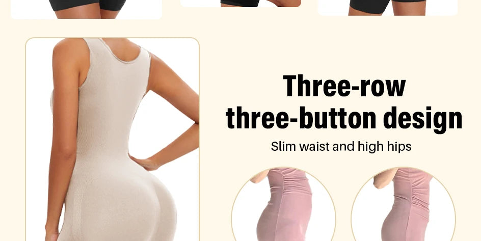 USA-Made Seamless Full Coverage Body Shaper – Firm Control Thigh Slimming Bodysuit