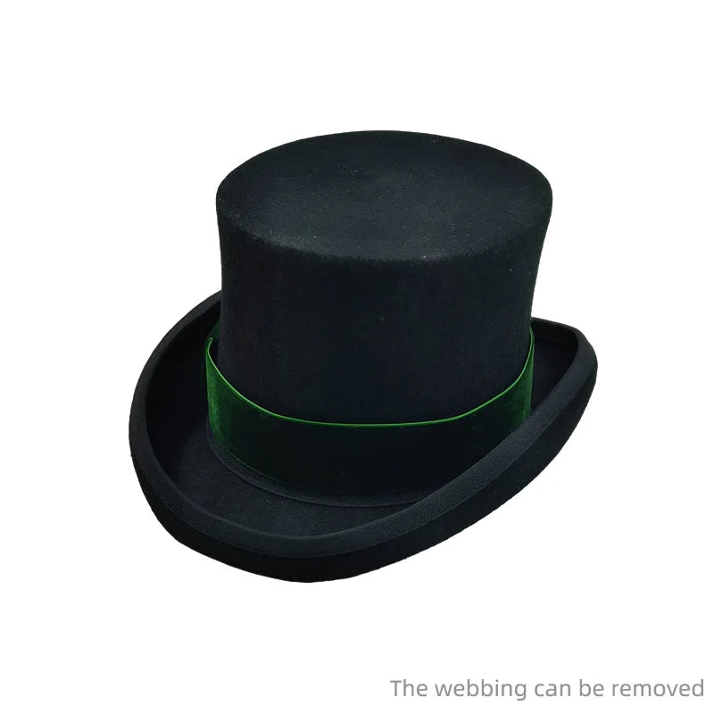 Men's Classic Wool Top Hat | Gentleman Magician Style