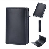 Unisex ANTI RFID Blocking Aluminum Pop-Up Card Holder Multi-Functional Designer Bank ID Card Wallet Business Purse for Men Women