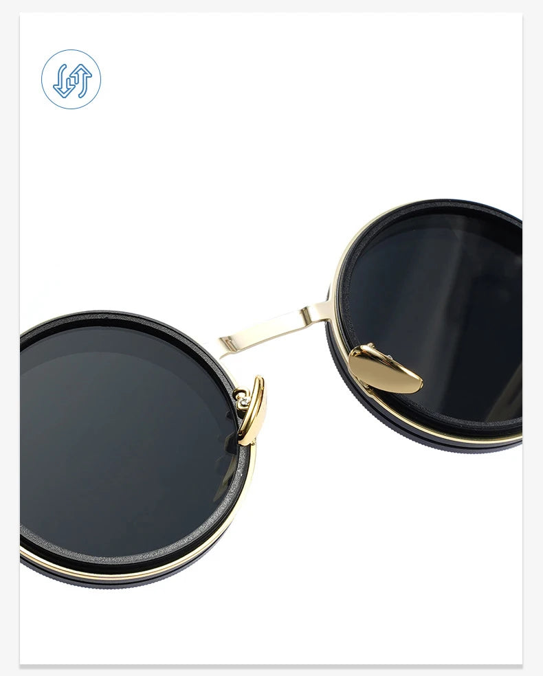 New Adjustable 1-9 Sunglasses Punk Polarized Sun Glasses Men Women Round ND Filter Lenses Retro Fishing Eyeglasses Shades