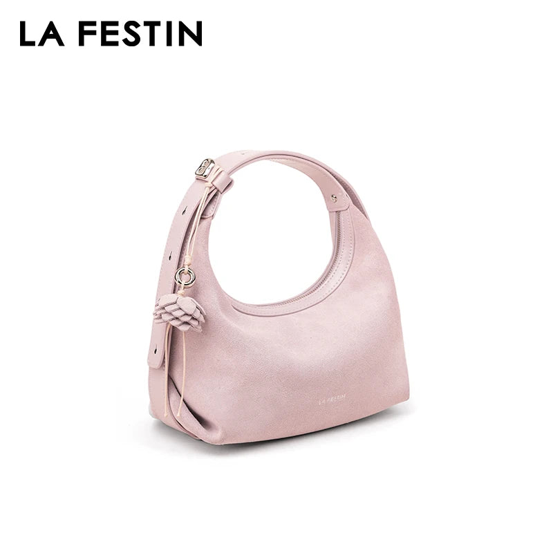 LA FESTIN Original Handbag Women New Shoulder Bags Fashion Half Moon Bag Crossbody Bag Luxury Brand Bags Ladies Leather Bag