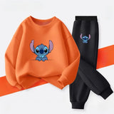 Boys' Autumn Stitch Print Sporty Sweatshirt & Sweatpant Set (2-Piece)